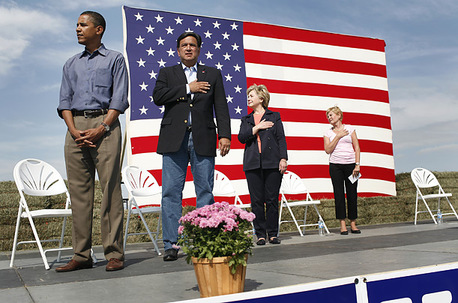 Obama with flag